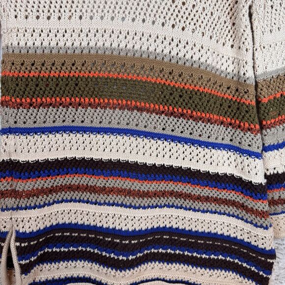 Ya Los Angeles Cardigan Sweater Medium Multicolored Open Front Crochet Cotton‎ - Picture 7 of 11